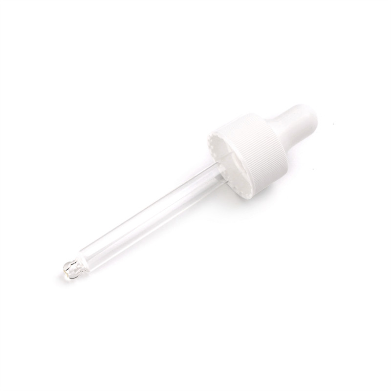 28mm 28/410 skirt plastic dropper with glass pipette and silicon teat for 100ml plastic bottle