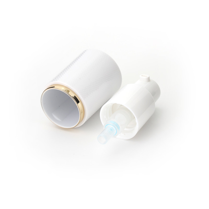 18mm 18/410 white plastic treatment pump with double-deck cap for glass bottle