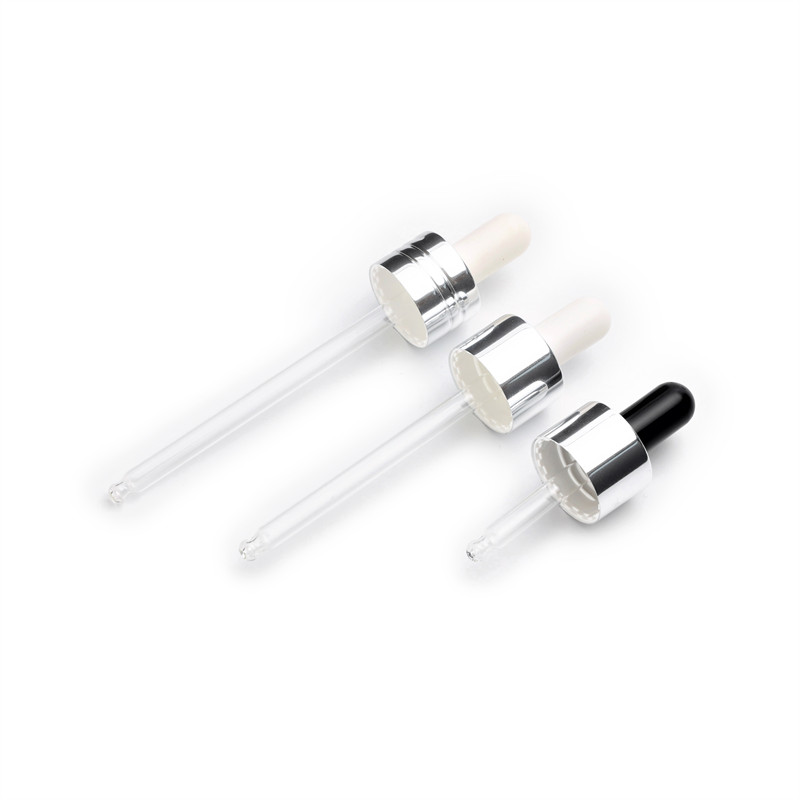 24mm 24/410 aluminum shell dropper with glass pipette and teat for 100ml glass bottle